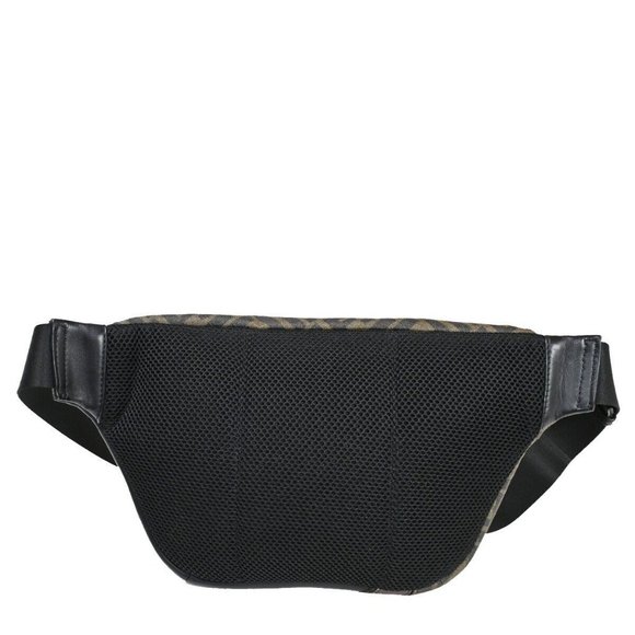 Auth FENDI Logo Zucca Diagonal Belt Shoulder Bag PVC Leather Brown - Picture 12 of 16